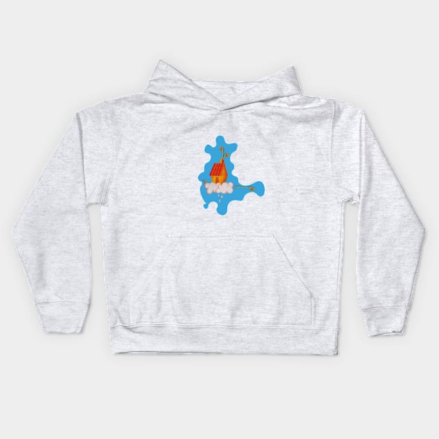 Home Sweet Home Rain Machine Kids Hoodie by melikeozmen